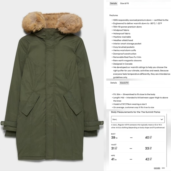 🇨🇦 Aritzia TNA Charcoal Grey Aspen Parka Coat - Picture 9 of 14